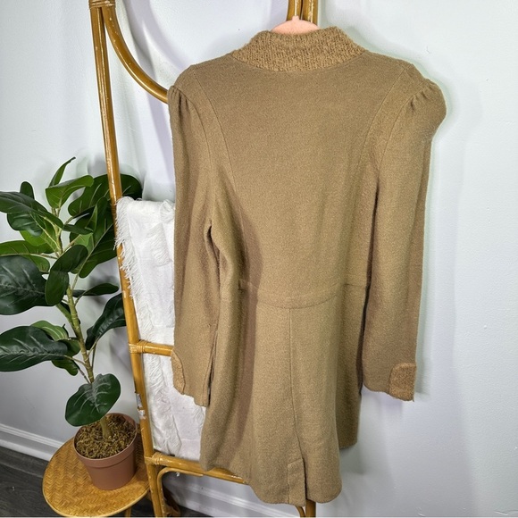 Anthropologie Moth Midtown Brown Wool Coat sz L - Picture 3 of 9